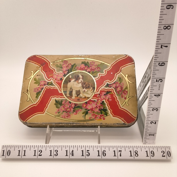 Antique 1910s "Will It Bite?" Puppy Dog Litho Tin | French Modèle Déposé - Picture 8 of 8